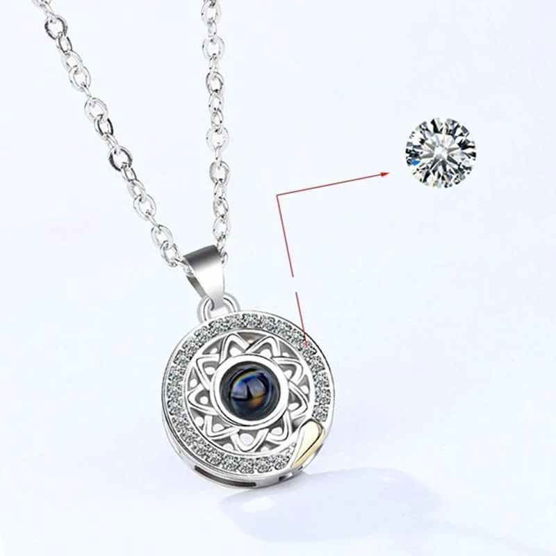100 Languages I Love You Projection Couple Necklace - Image 9