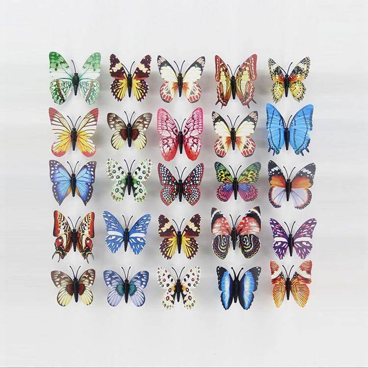 12 Pcs Luminous Butterfly Sticker - Image 4