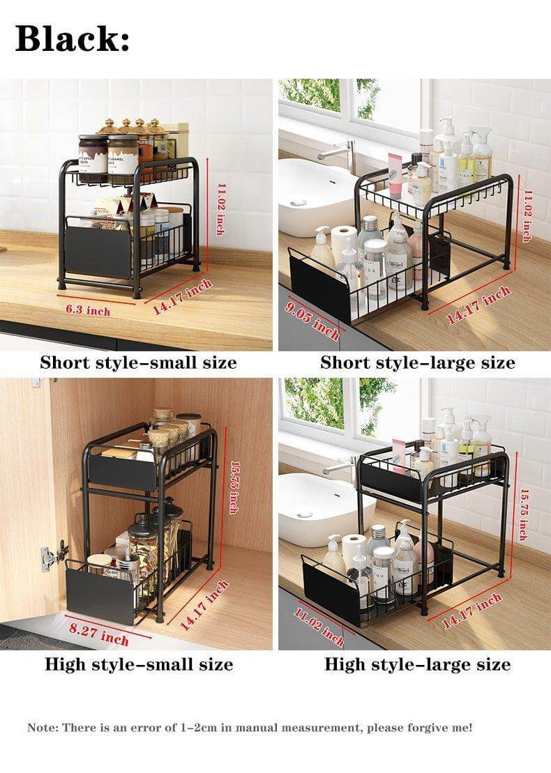 2-Tier Organizer with Sliding Kitchen Storage Drawers - Image 12