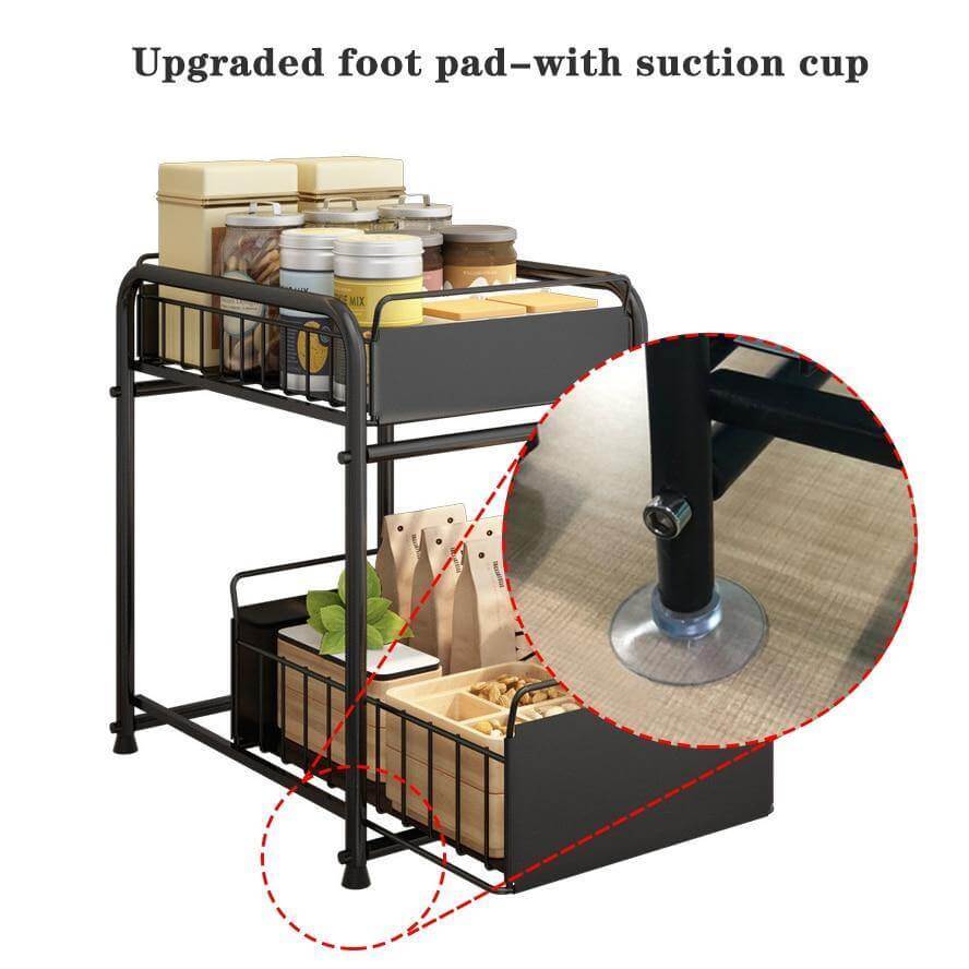 2-Tier Organizer with Sliding Kitchen Storage Drawers - Image 8
