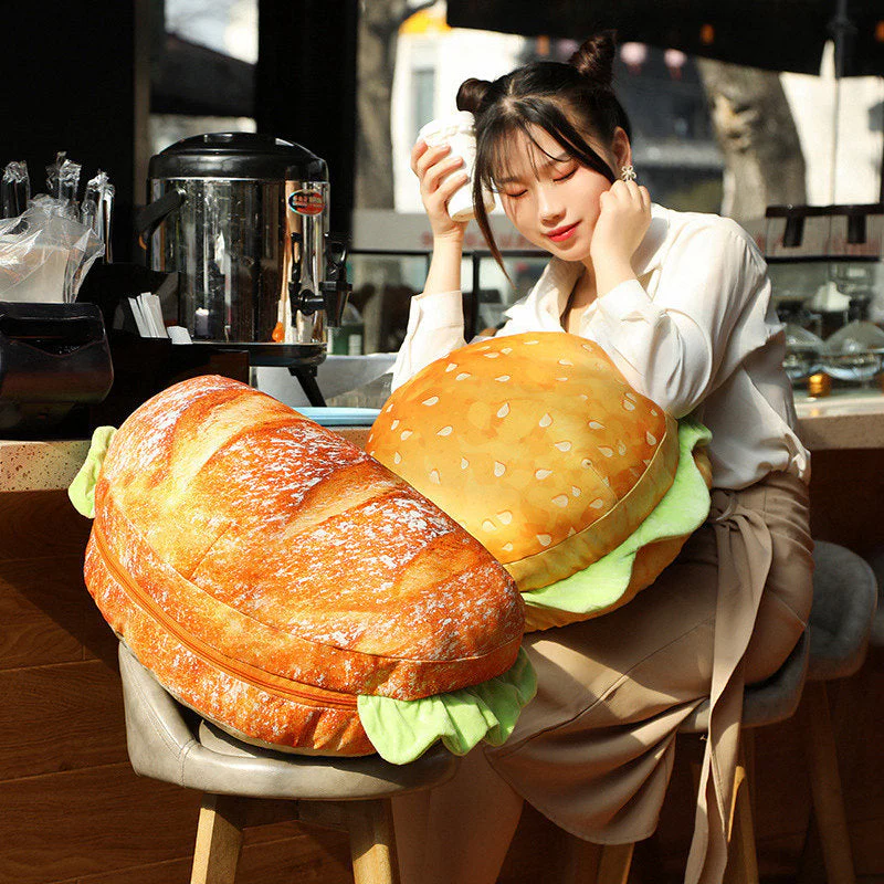 2in1 Comfy Hamburger Pillow Seat Cushion - Image 3