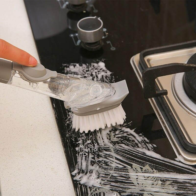 2in1 Liquid Dispenser Dish Washing Brush - Image 9