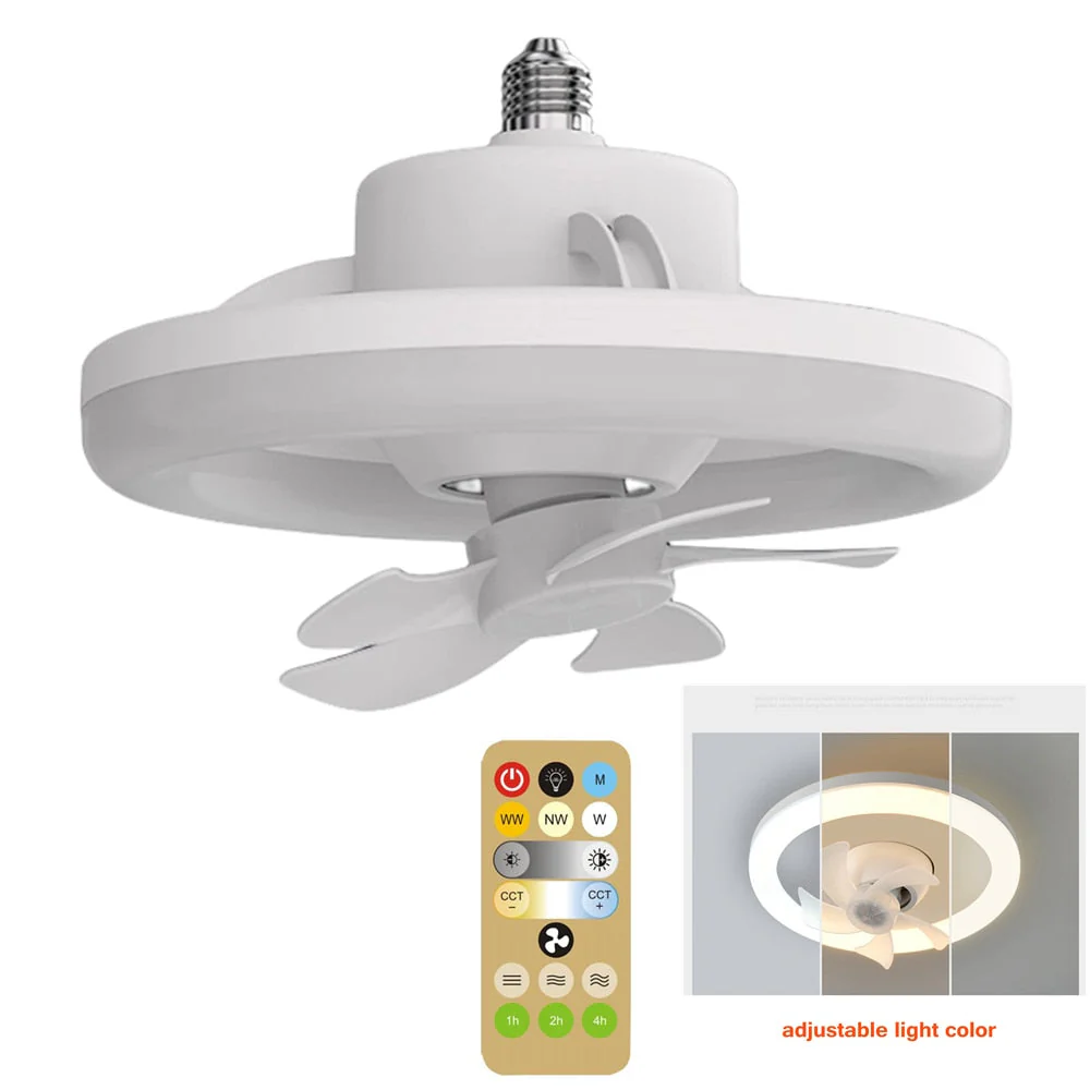 2in1 Radiant Rotating RC Ceiling Fan Lamp - Image 2