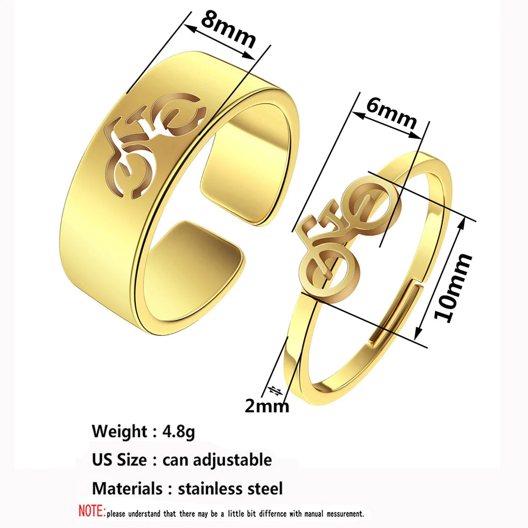 2pcs Together Forever Couple Rings - Image 5
