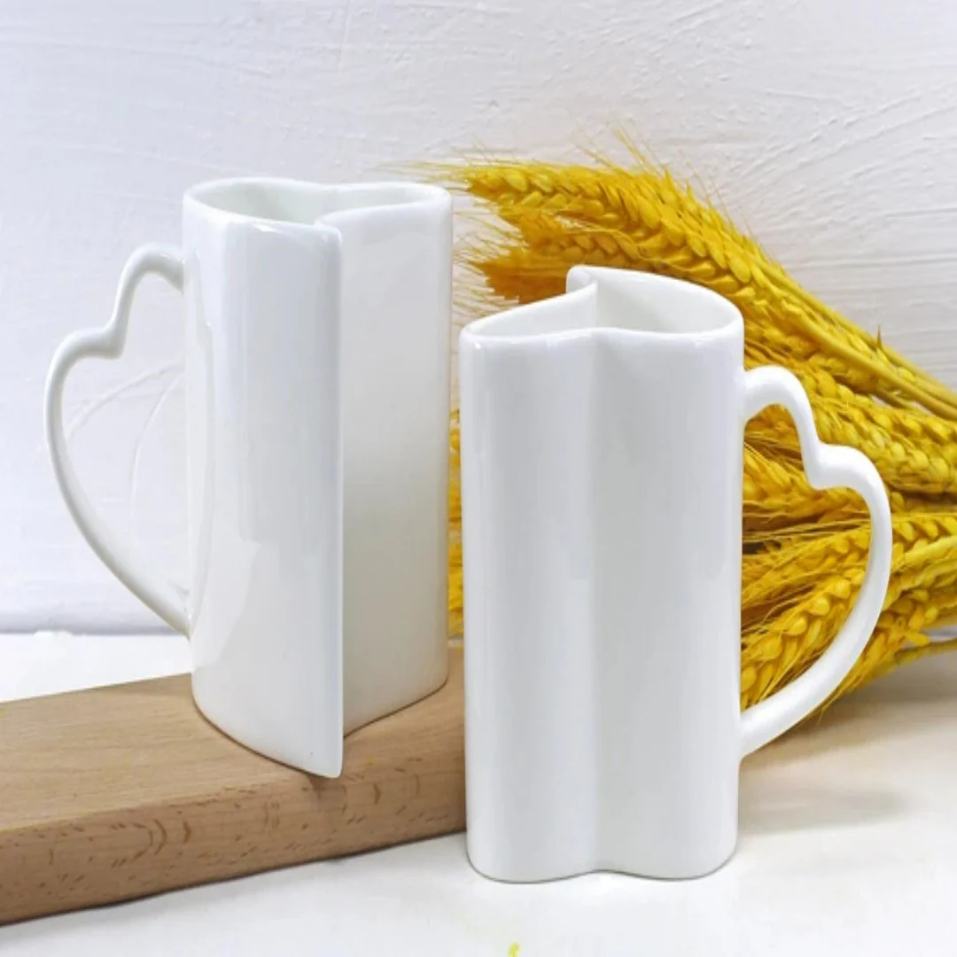 2pcs Valentines day Heart Shape Couple Mug - Image 7