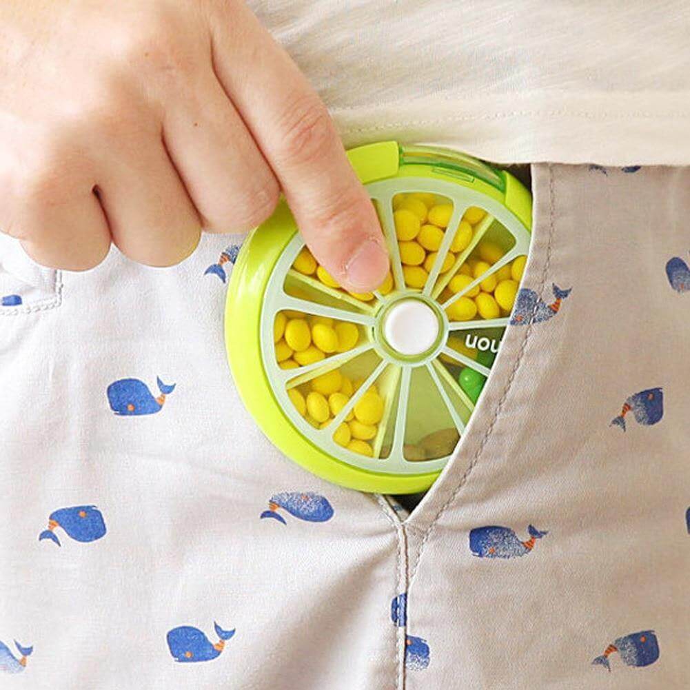 2pcs Weekly Rotating Pill Box Organizer - Image 4