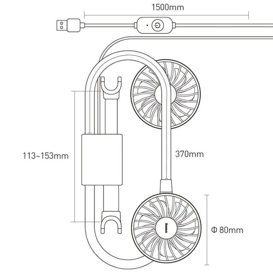 360 Degree Rotating Double Car Cooling Fan - Image 10