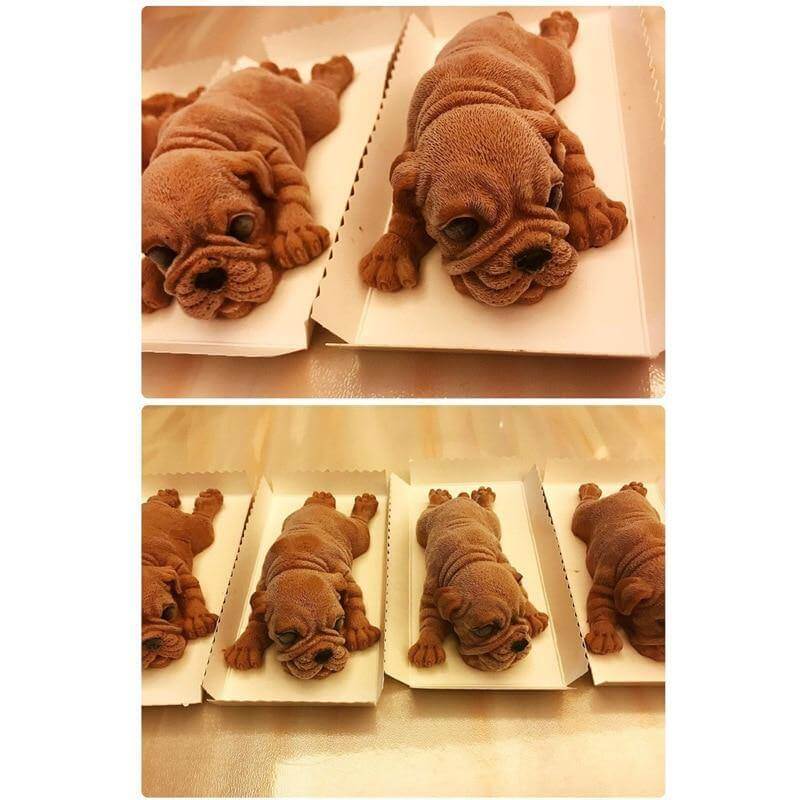 3D Cute Dog Shaped Ice Cream Chocolate Silicone Mold - Image 3