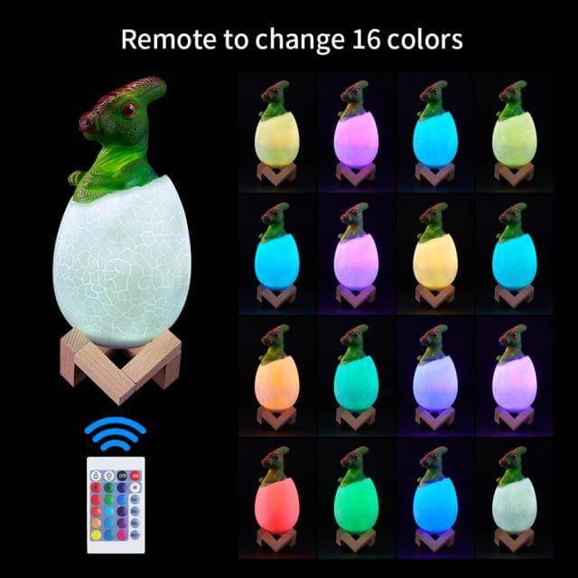 3D Dinosaur Egg Remote Control Colorful Bedside Light - Image 12