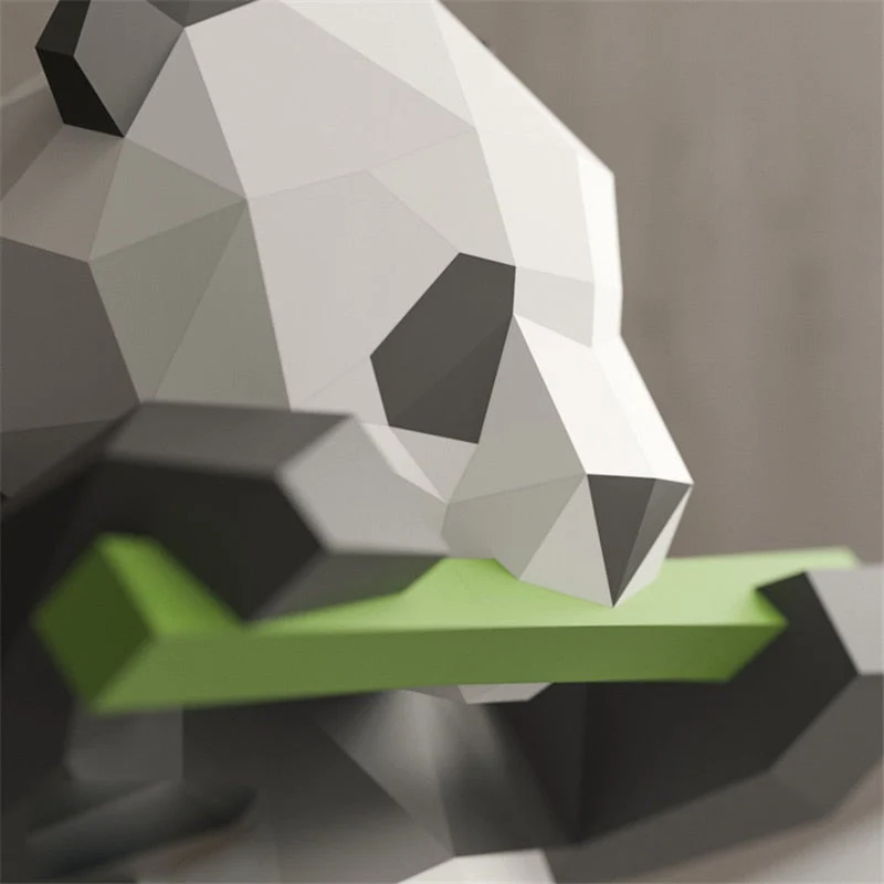 3D Geometric Handmade Panda Wall Decor - Image 4