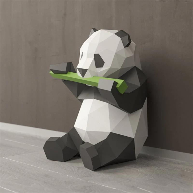 3D Geometric Handmade Panda Wall Decor - Image 8