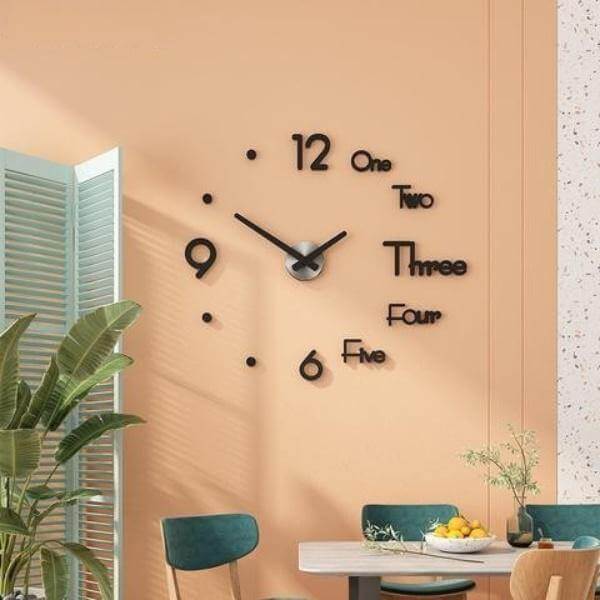 3D Large DIY Modern Number Wall Clock - Image 3