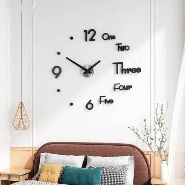 3D Large DIY Modern Number Wall Clock - Image 4