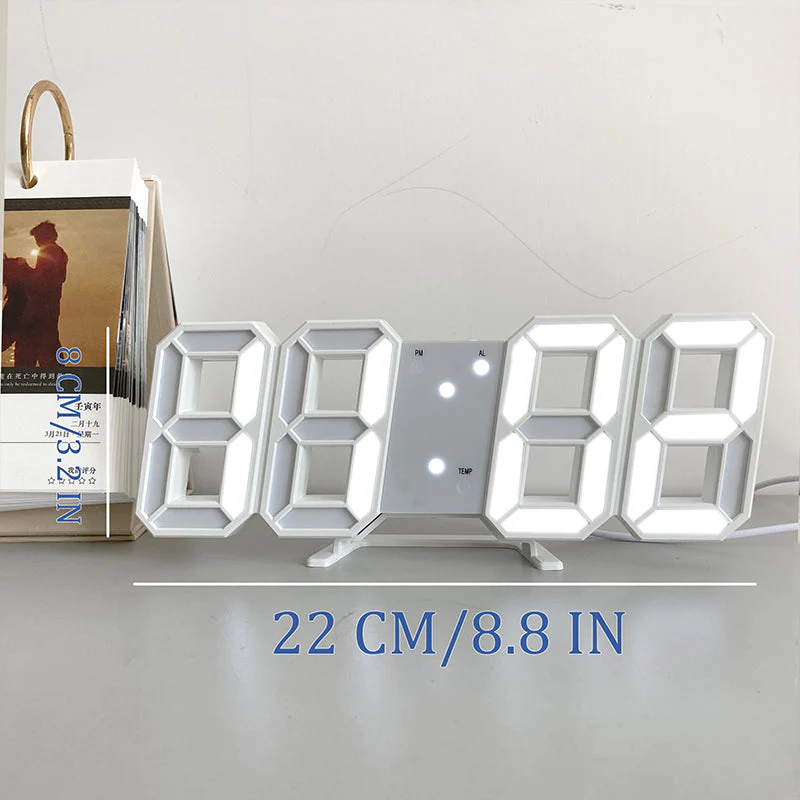 3D LED Modern Digital Alarm Wall Clock - Image 10