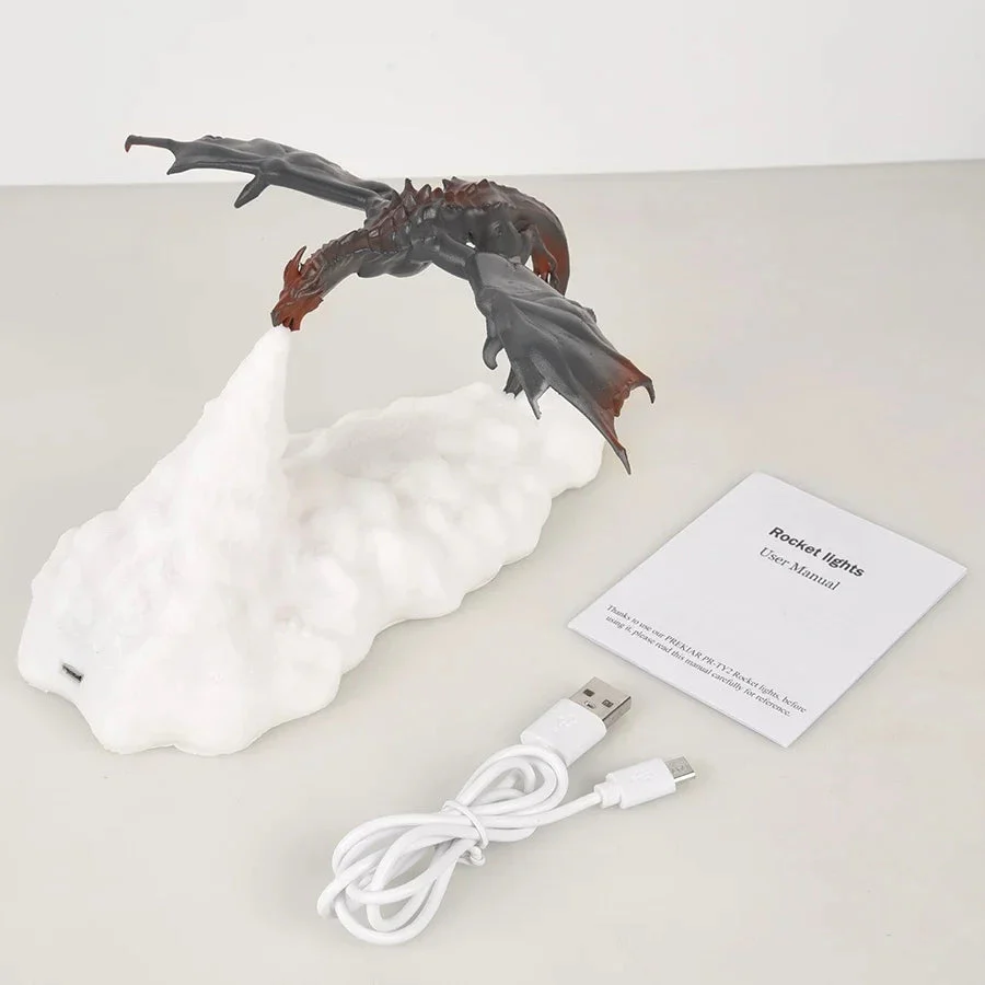 3D Print LED Fire Dragon Night Lamp - Image 2
