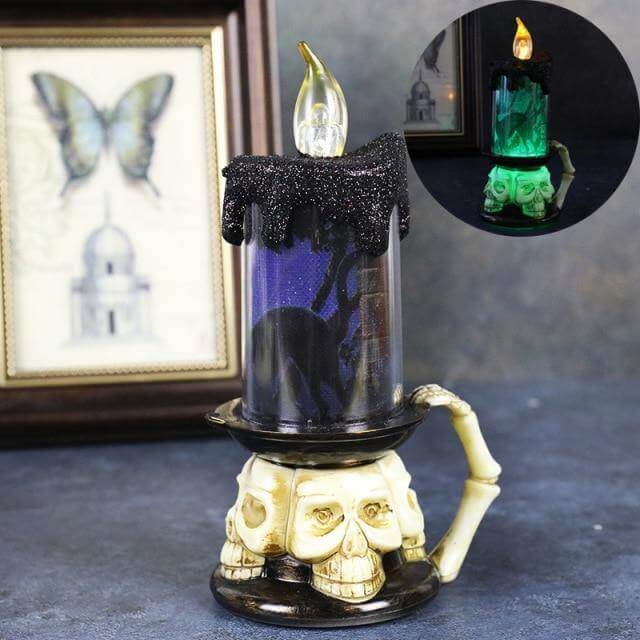 3D Pumpkin Skeleton Halloween Candle Lights - Image 9