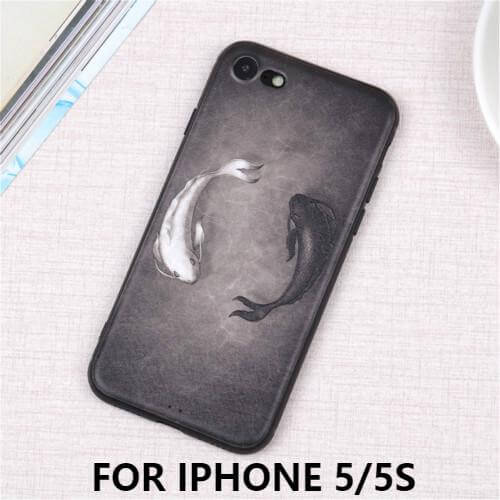 3D Relief Space Dolphin Soft Slim Iphone Case - Image 2