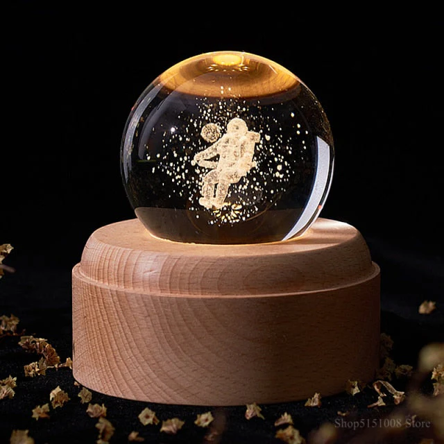 3D Rotating Crystal Universe Music LED Lamp - Image 7