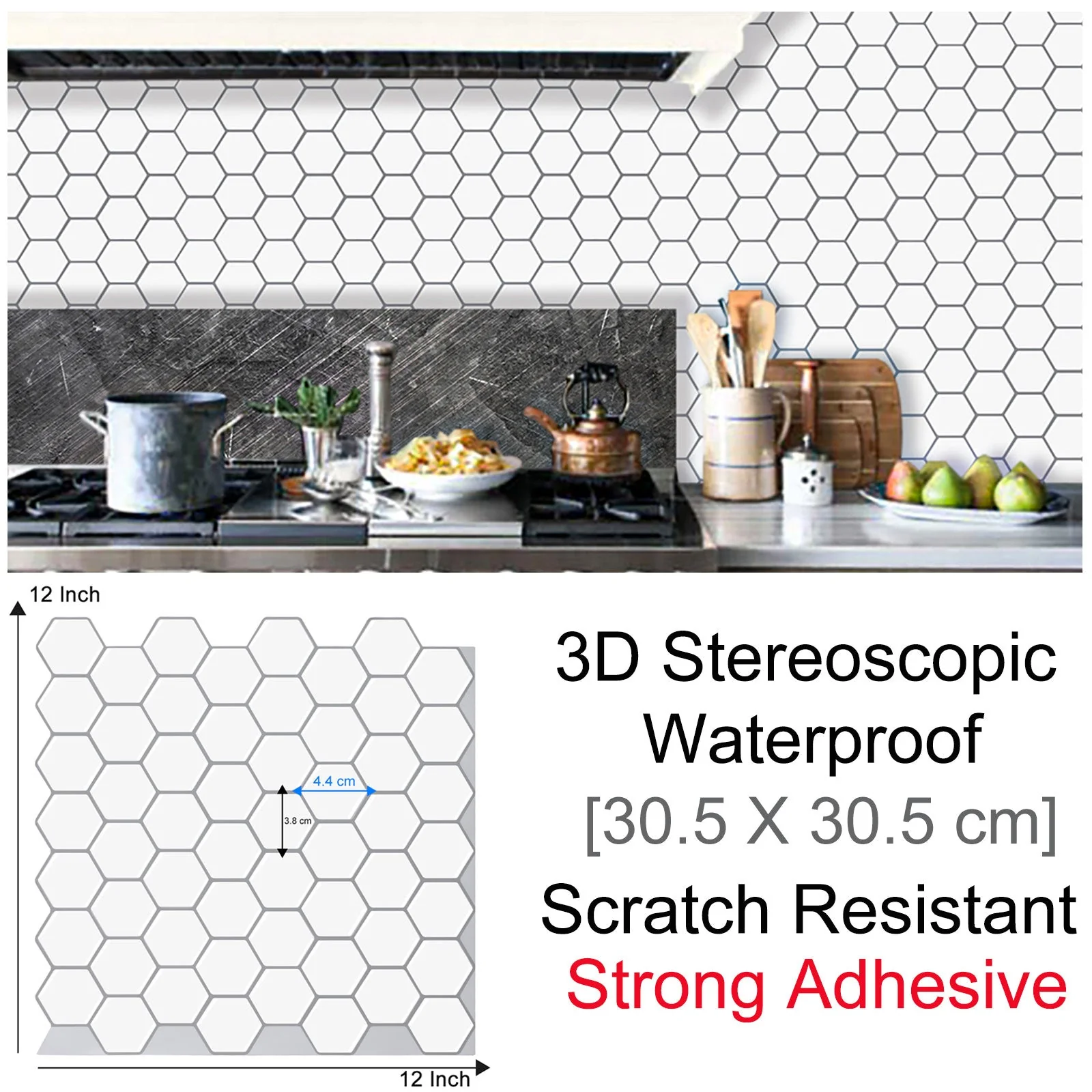 3D Self-Adhesive Hexagonal Wall Stickers - Image 10