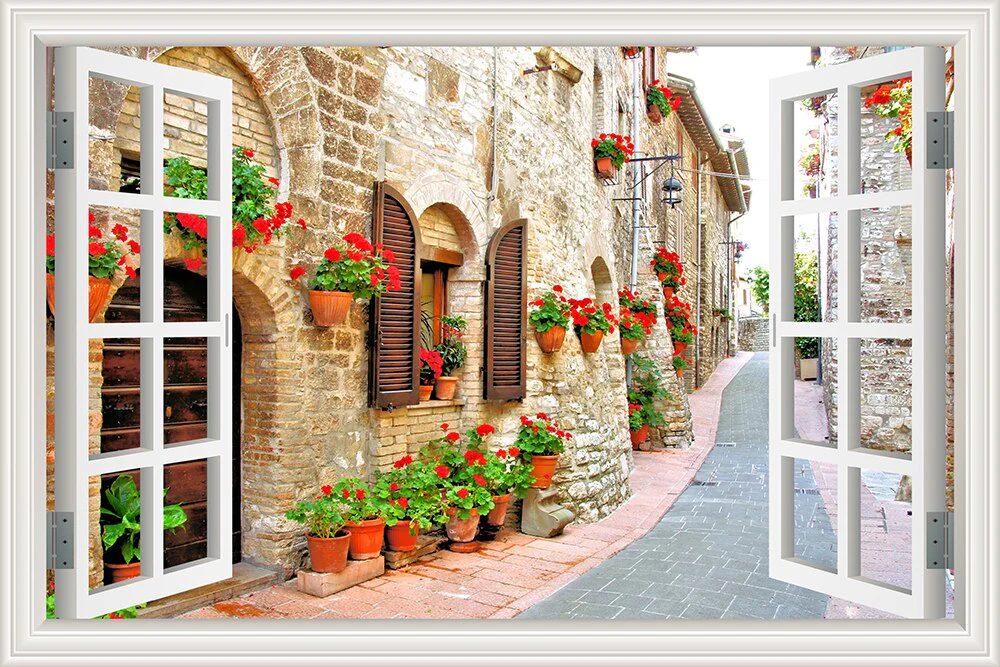 3D Street Scene Self-Adhesive European Wallpaper - Image 10