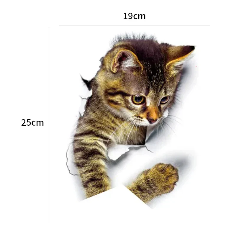 3D Toilet Protector Cat Sticker - Image 7