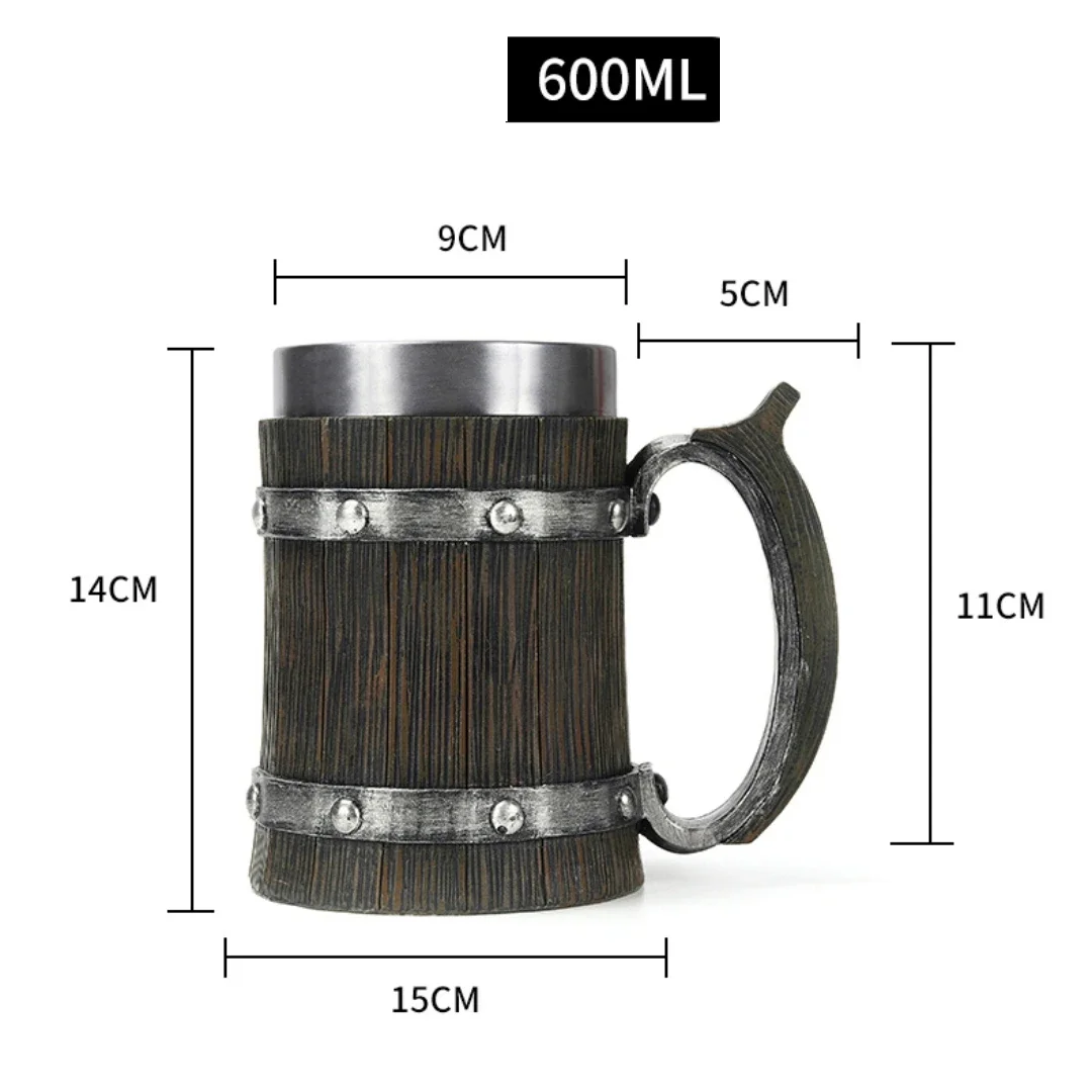 3D Viking-Style Wooden Mug - Image 10