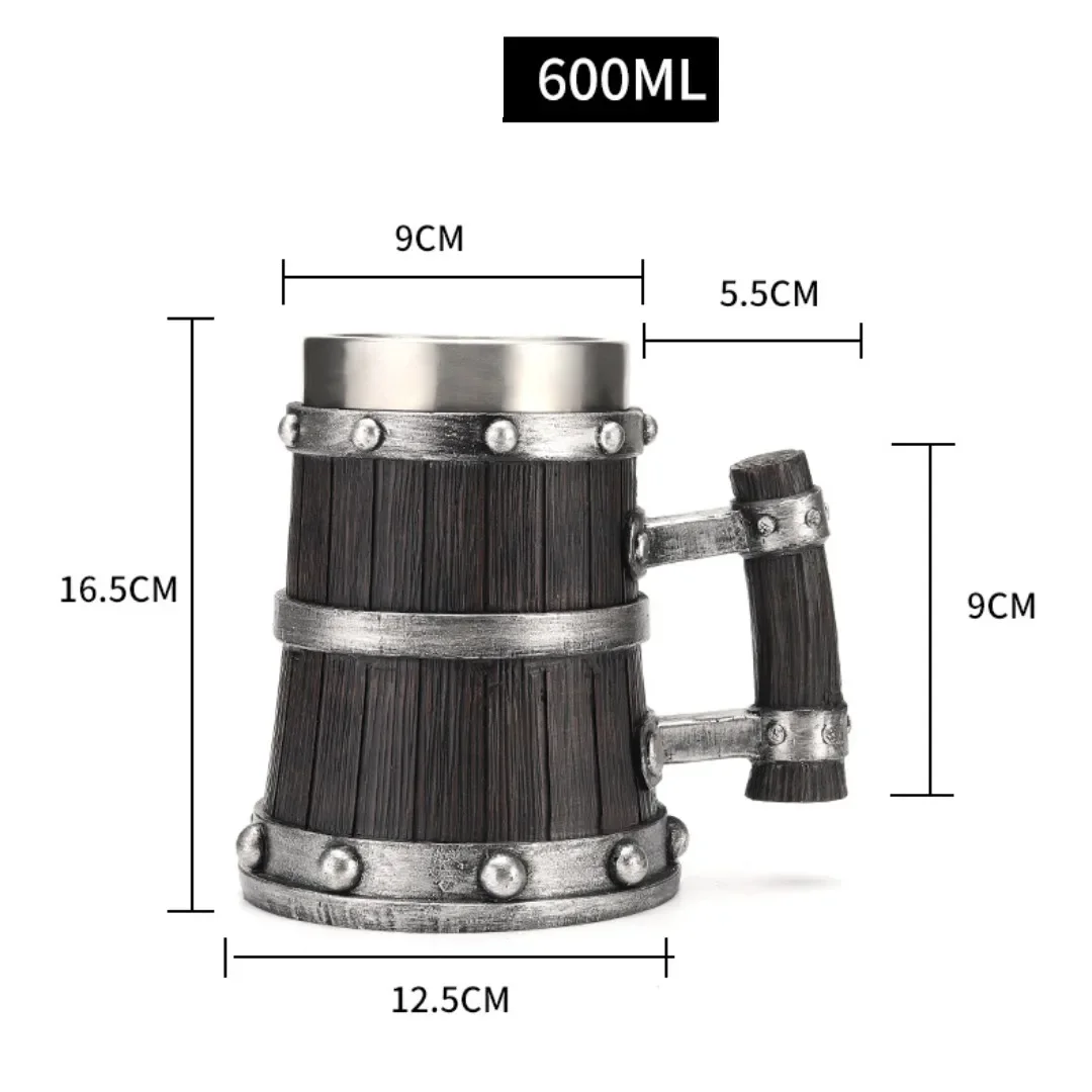 3D Viking-Style Wooden Mug - Image 8
