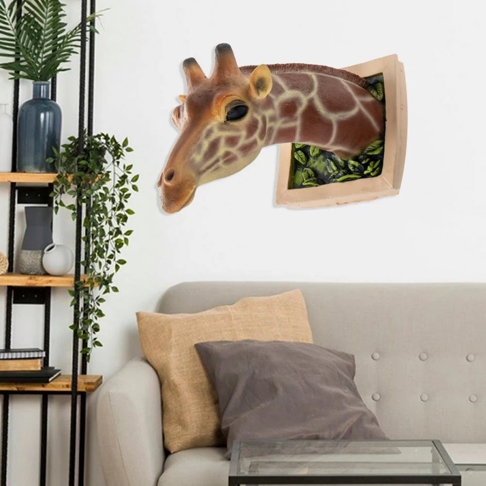 3D Wall Mounted Giraffe Sculpture Home Decor - Image 4