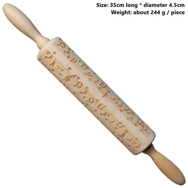 3D Wooden Christmas Rolling Pin - Image 8