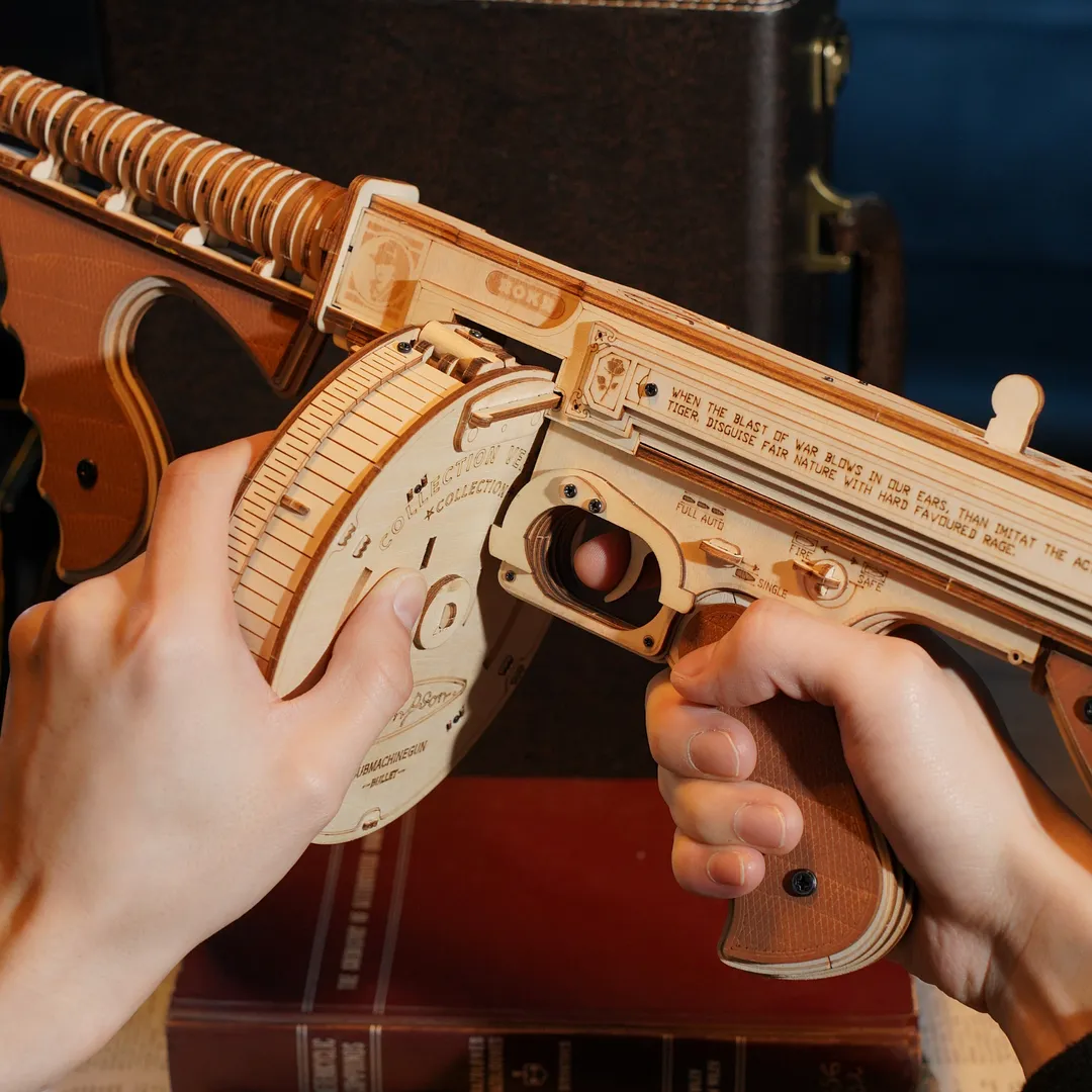 3D Wooden Model Toy Gun Assembly Set - Image 2
