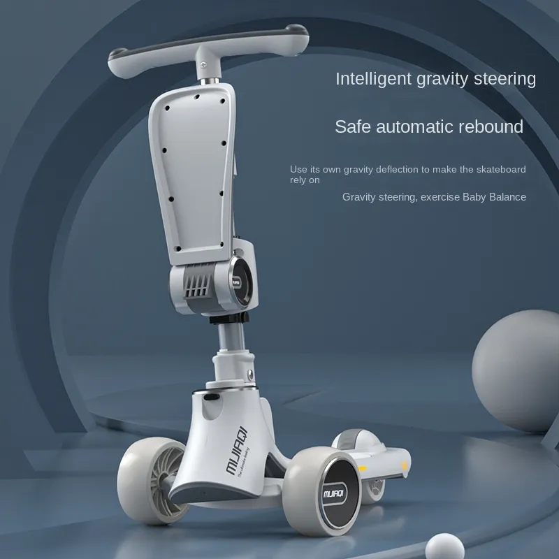 3in1 Foldable Musical Light-Up Kids Scooter - Image 2