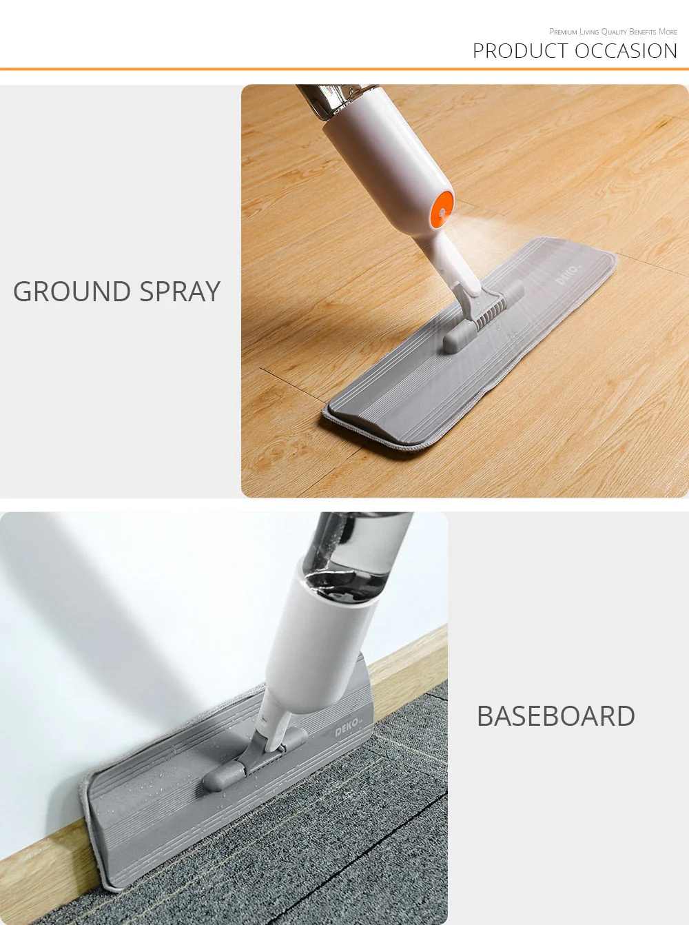 3in1 Hand Sweeper Water Spray Mop - Image 3