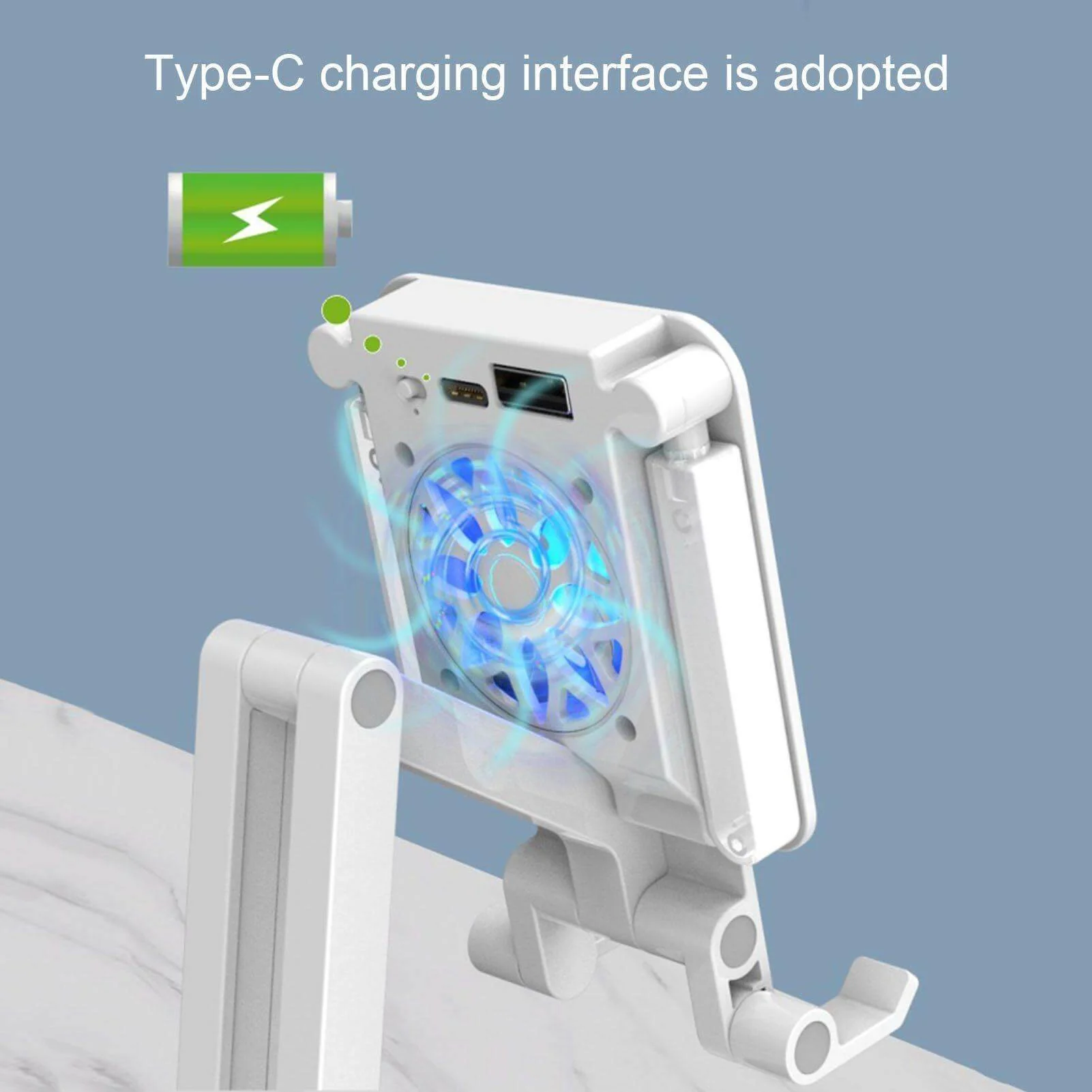 3in1 Selfie Light Adjustable Cooling Fan Phone Holder - Image 9