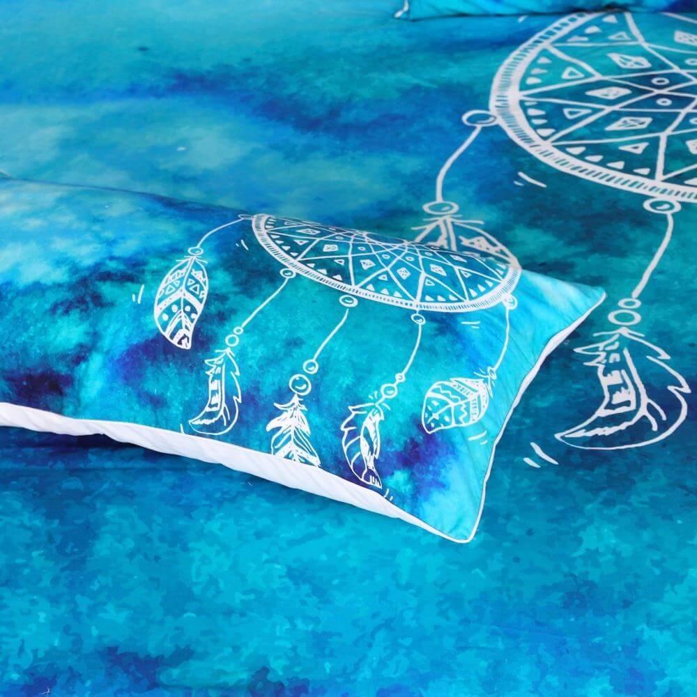 3pcs Luxury Waterdrop Dreamcatcher Comfortable Duvet Cover Bedding Set - Image 4