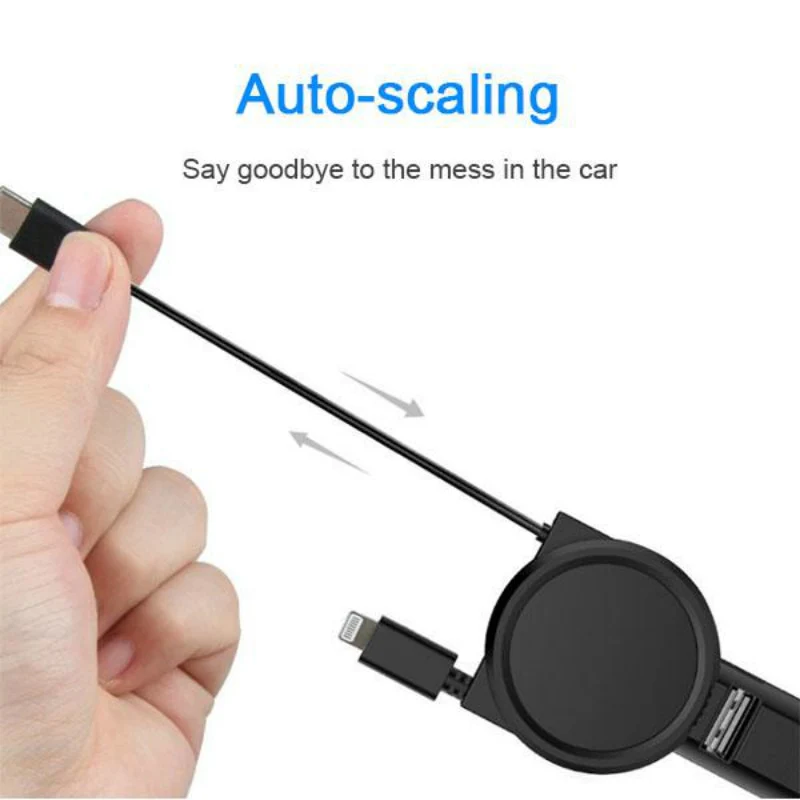 4in1 Car Telescopic Fast Charging Cable - Image 3