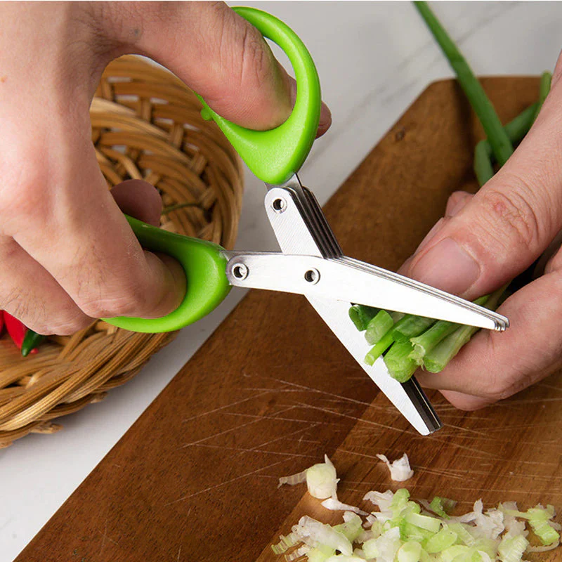 5 Layers Stainless Steel Multifunctional Kitchen Scissors - Image 4