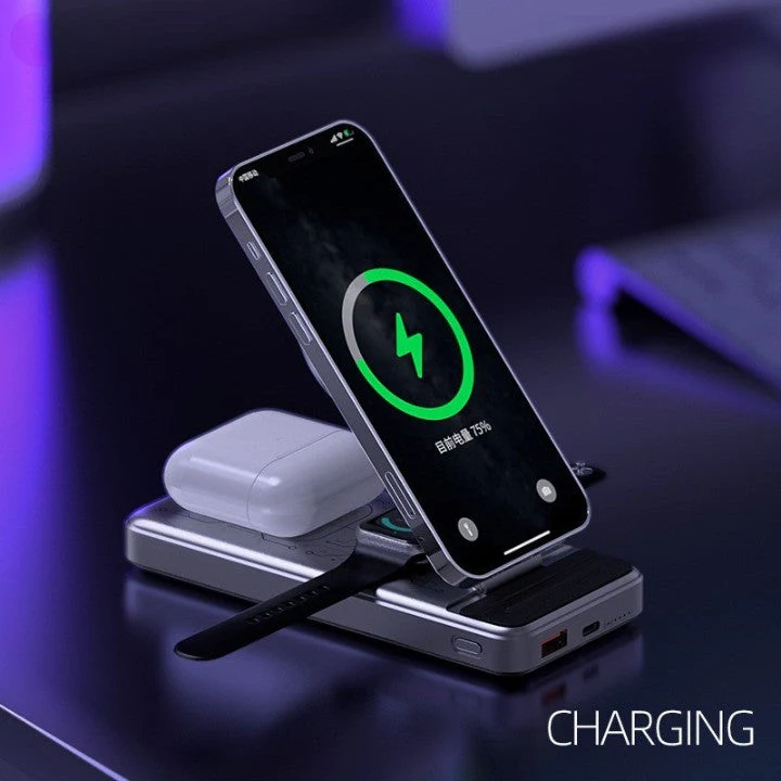 5in1 Magic Eye Wireless Fast Charging Dock Station - Image 6