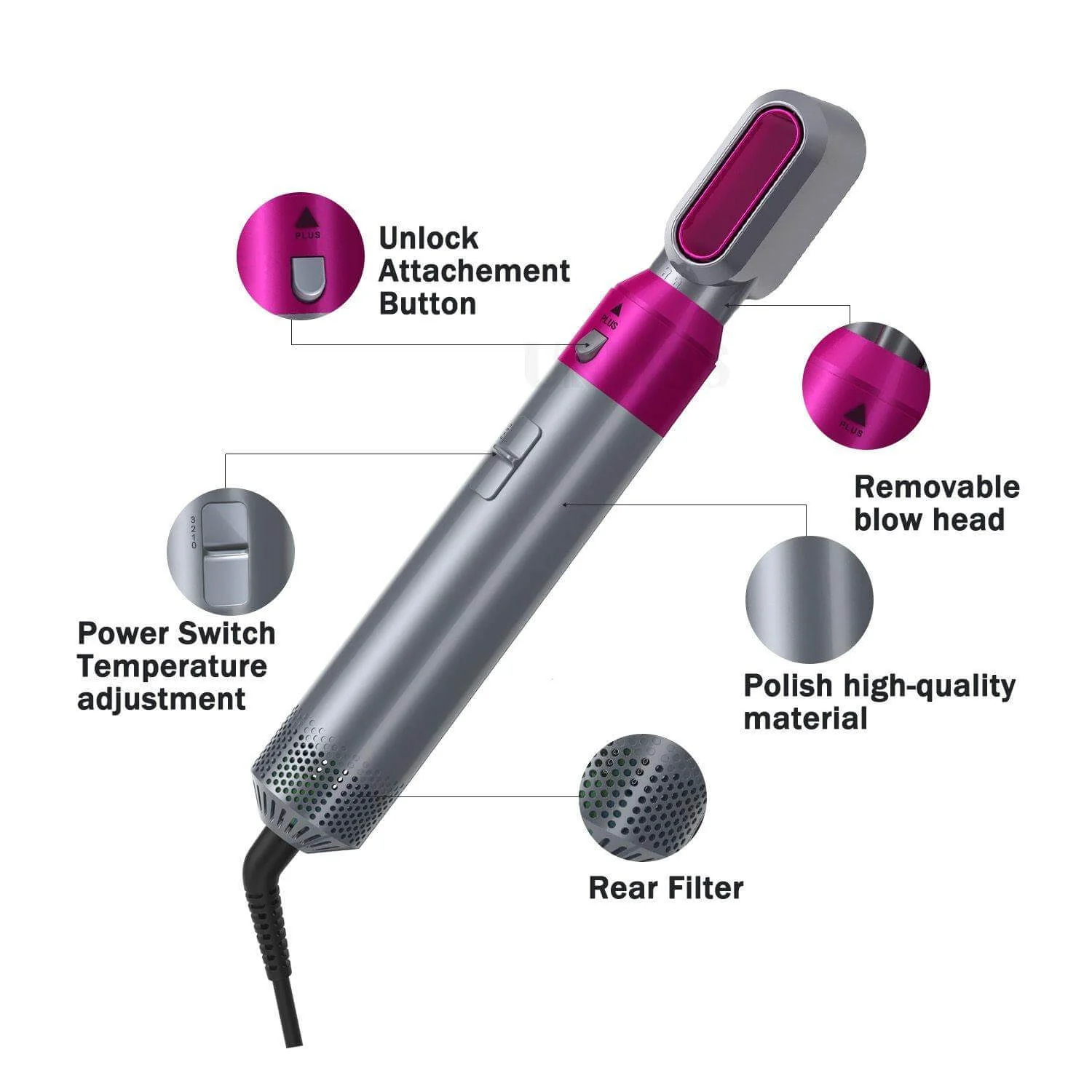 5in1 Negative Ion Hair Straightener Curler - Image 9