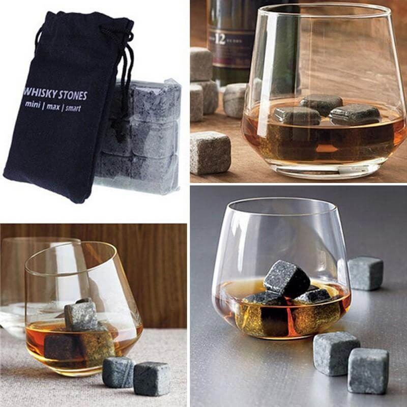 9pcs/set Natural Whiskey Stones Home Bar Tools - Image 3
