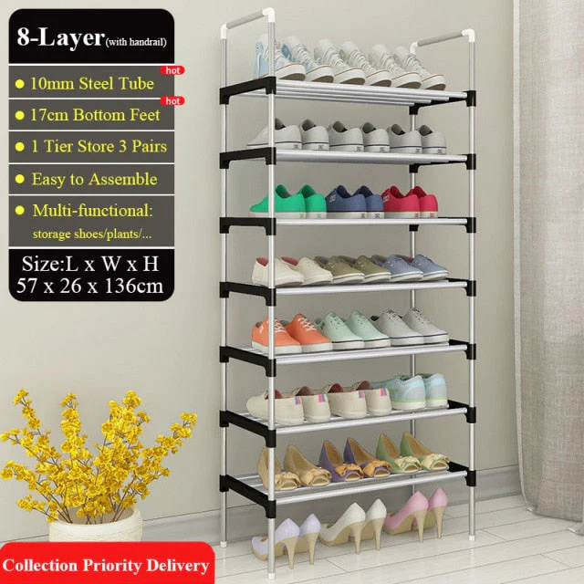 Adjustable 30 Pair Shoe Rack Space Saving Storage Organizer - Image 14