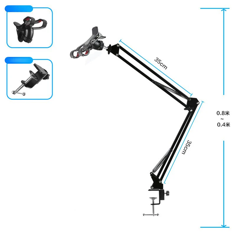 Adjustable Desktop Phone Tablet Stand Holder Clip - Image 7