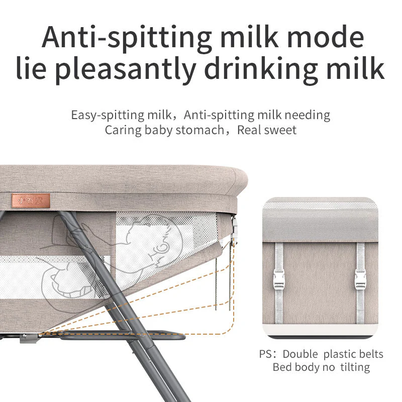 Adjustable Foldable Portable Minimalist Baby Crib - Image 4