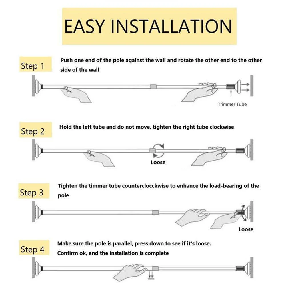 Adjustable Hanger Easy Install Rod - Image 9