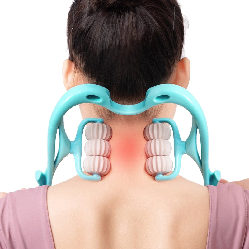 Adjustable Six-Wheel Neck Therapy Massager Roller - Image 2
