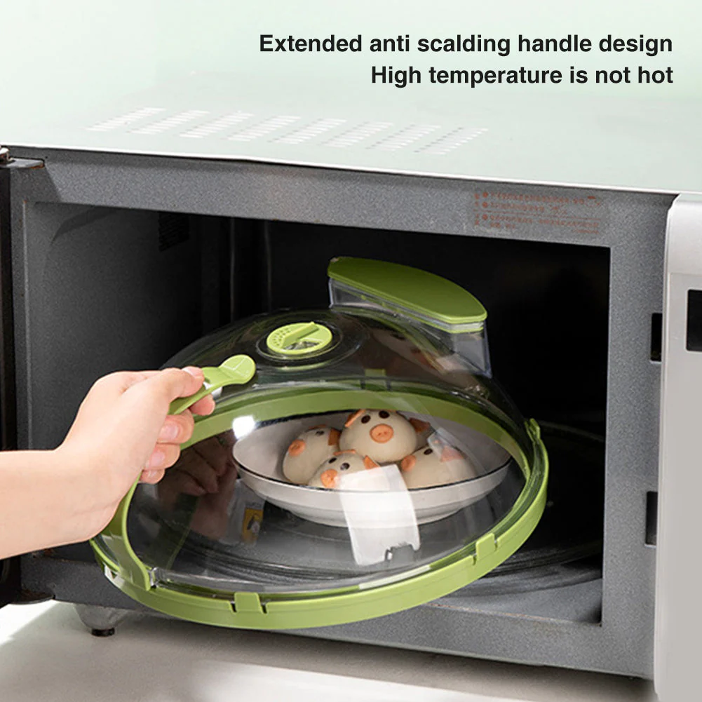 Adjustable Vent Transparent Microwave Cover Lid - Image 3