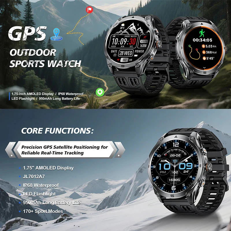 Advanced Sports GPS Waterproof Fitness Tracker Smartwatch - Image 4