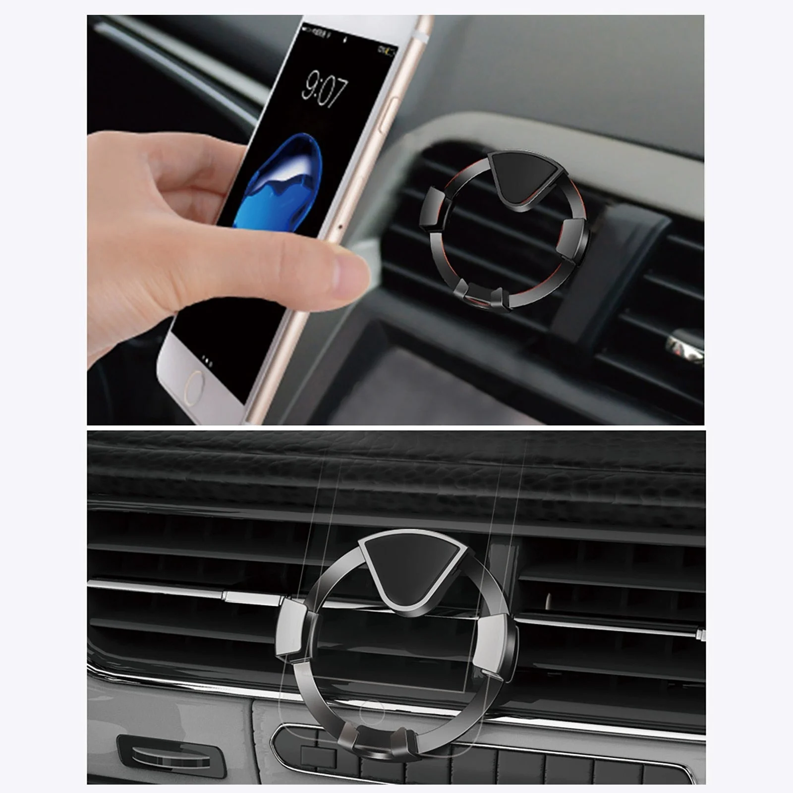 Air Vent Gravity Ring Car Phone Holder - Image 6