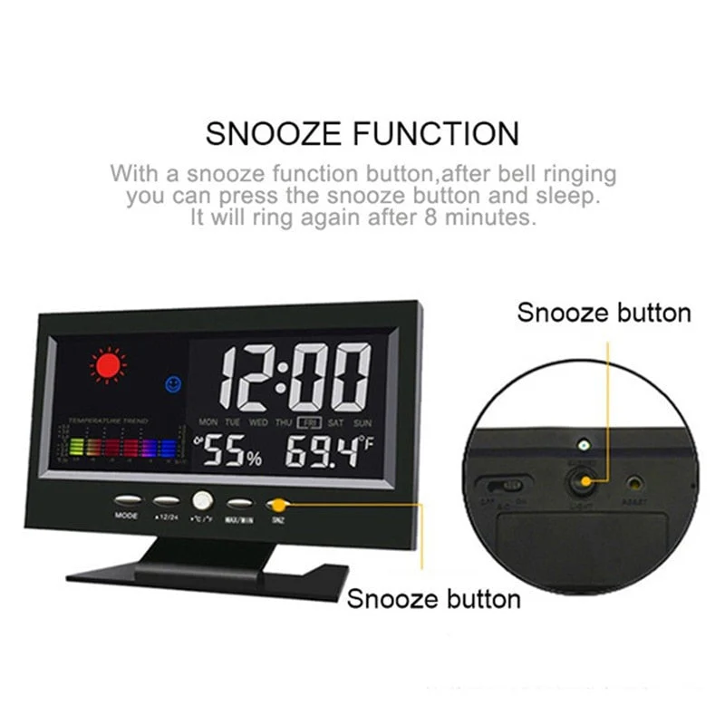 Alarm Pro LCD Weather Station Clock - Image 6