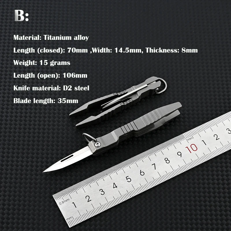 All Day Titanium Tweezer Knife Multifunctional Tool - Image 6