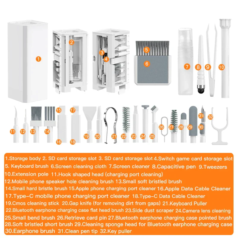 All-In-One 32Pcs Computer Phone Cleaning Kit - Image 5